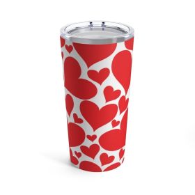 Insulated Tumbler - 20oz, Love Red Hearts, Travel Mug