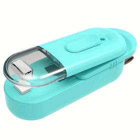 Compact Thermal Vacuum Sealer/ Seal Cut Store Food Easily (Color: Blue)