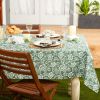 Outdoor Patio Table Decor Tablecloth with Zipper 60 Inch Round